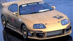 Smokey Nagatas Mk4 Supra, Gold with gold rims and black decals